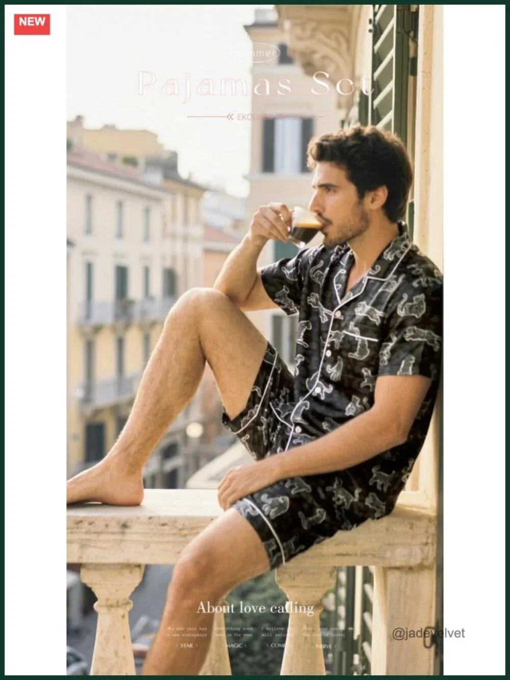 Mens Silk Satin Pajama Set Short Sleeve Button Down 2 Piece Lounge Set with